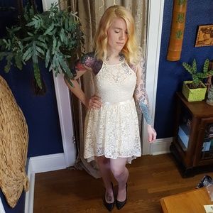 Cream Lace Dress